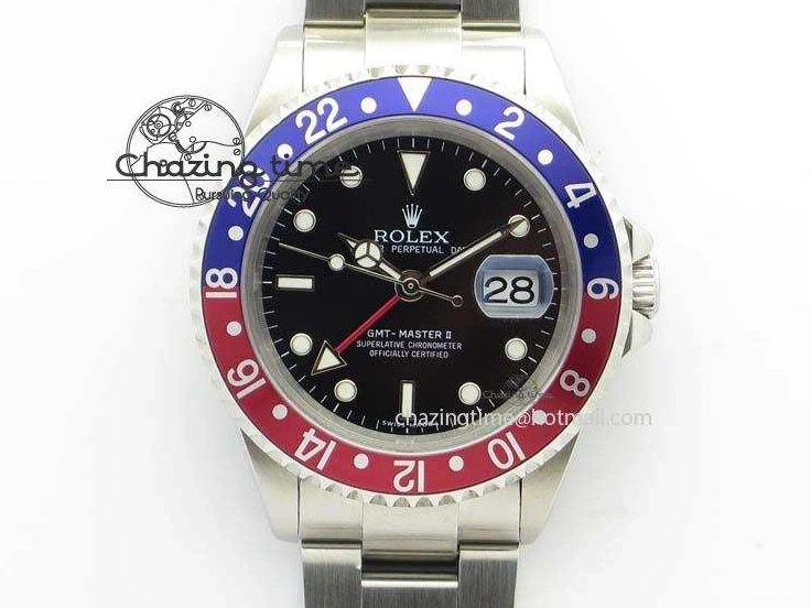 Red Black GMT-Master SS SS Blue Bp-Maker On A3186 Bezel Dial Bracelet 0211